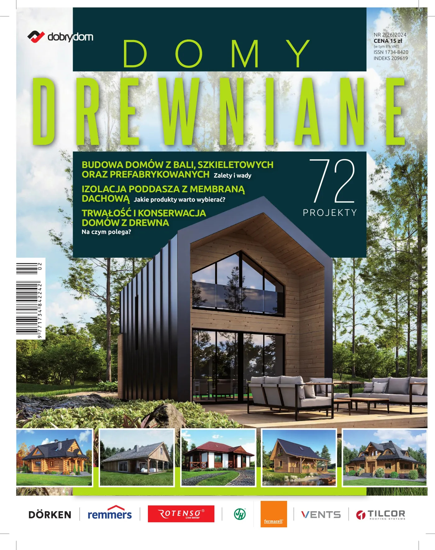 Okładka: Domy Drewniane nr 2 (26) 2024